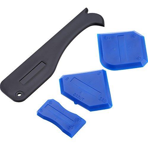 Outus 4 Pieces Sealant Tool Caulking Tool Kit for Bathroom Kitchen and Frames Sealant Seals (Black, Blue) - NewNest Australia