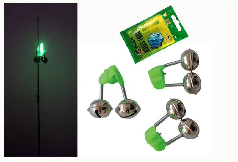 Toasis Fishing Bite Indicator Rod Alert Bell Alarm with Glow Sticks Pack of 20pcs - NewNest Australia