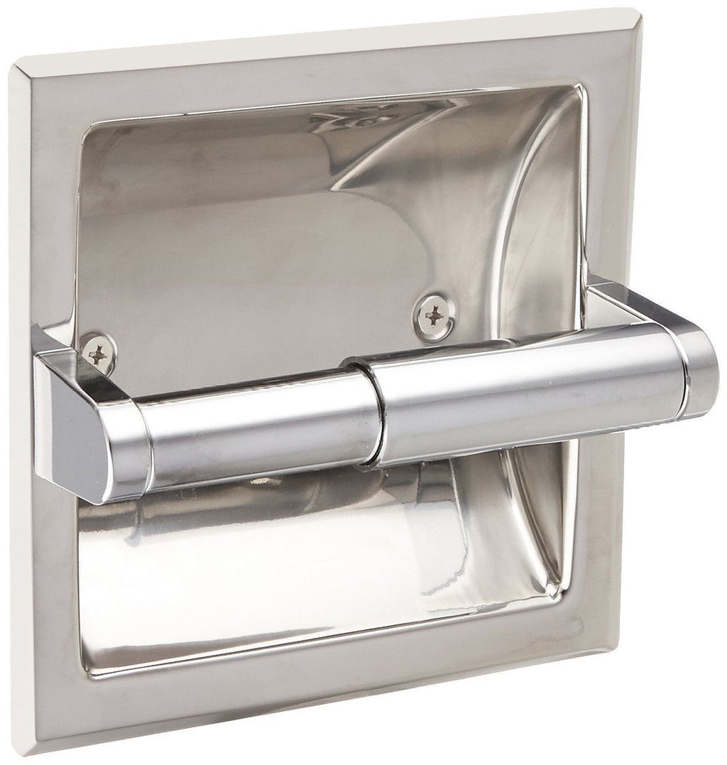 Rocky Mountain Goods Recessed Toilet Paper Holder with Rear Mounting Bracket Install Kit - Easy Installation - Saves Space in Your Bathroom - Premium Finish - Heavy Duty Metal (1, Chrome) 1 - NewNest Australia