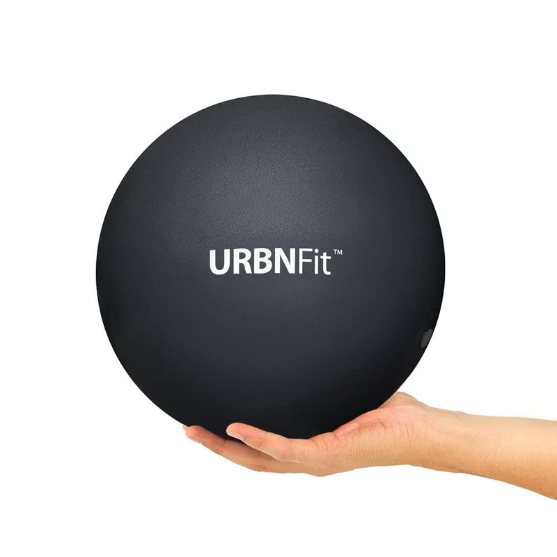 URBNFit Small Exercise Ball - 9-inch Mini Pilates Ball with Fitness Guide for Yoga, Barre, Physical Therapy, Stretching & Core Stability Workout Black - NewNest Australia