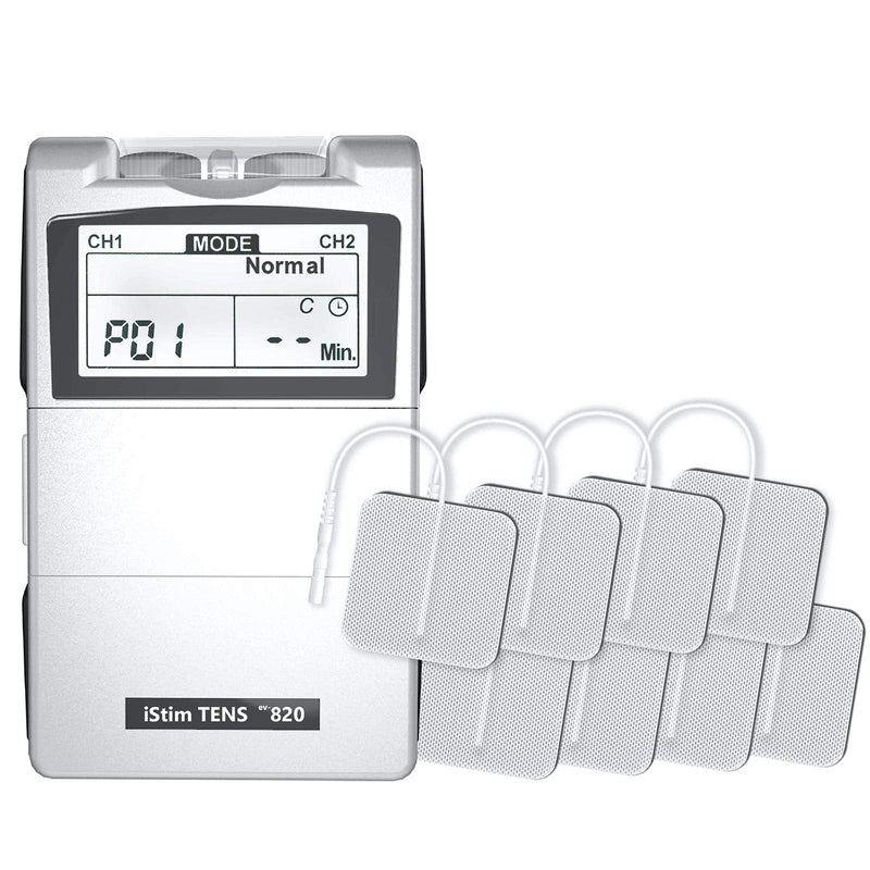 iStim Tens Unit Stimulator Machine - EV820 with 8 Electrodes Japanese Gel for Pain Management, Back Pain and Rehabilitation - NewNest Australia
