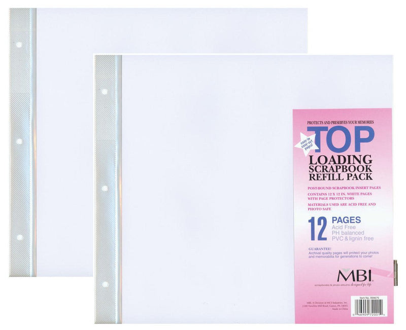2-Pack - MBI 12" x 12" Scrapbook Expansion Pages, 6sht (12 Pages) - NewNest Australia