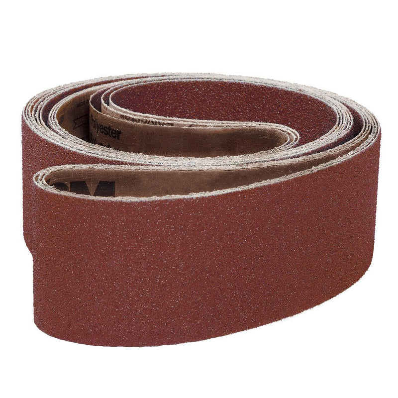 VSM 39271 Abrasive Belt, Fine Grade, Cloth Backing, Aluminum Oxide, 220 Grit, 2" Width, 118" Length, Brown (Pack of 10) - NewNest Australia