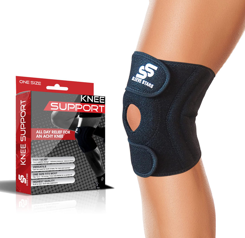 Sleeve Stars Knee Brace Support Sleeve for Women & Men, Knee Braces for Knee Pain, Knee Protection Exercise for LCL, MCL, ACL, Meniscus Tear, Patellar Tendon Stabilizer Knee Compression Support (S-3XL) S/M/L: 12"-21" - NewNest Australia