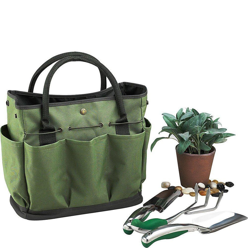 Gfuny Garden Tote, Garden Tote Bag with Pockets (8 Pockets), Garden Tote Large Organizer Bag with Side Pockets & Handles (Tools Not Included - Dark Green) A- Garden Tote Bag - NewNest Australia