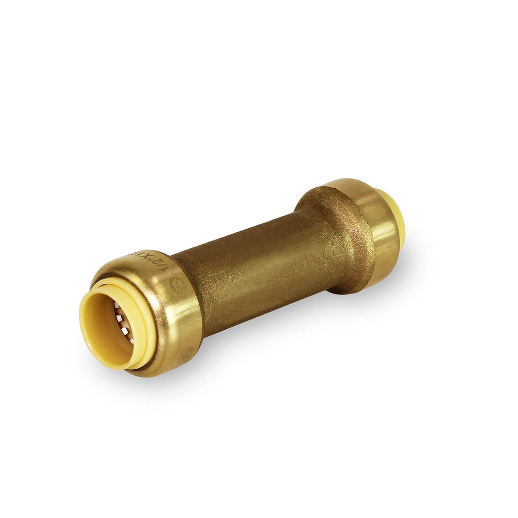 Supply Giant VQSD1212 Long Slip Coupling Pipe Fittings Push to Connect Pex, CPVC, x 1/2 Inch, Brass, 1/2", Brass &amp Copper - NewNest Australia