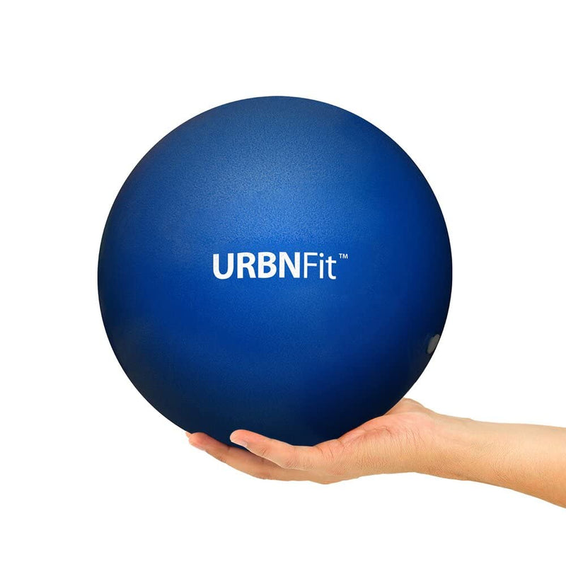 URBNFit Small Exercise Ball - 9-inch Mini Pilates Ball with Fitness Guide for Yoga, Barre, Physical Therapy, Stretching & Core Stability Workout Blue - NewNest Australia