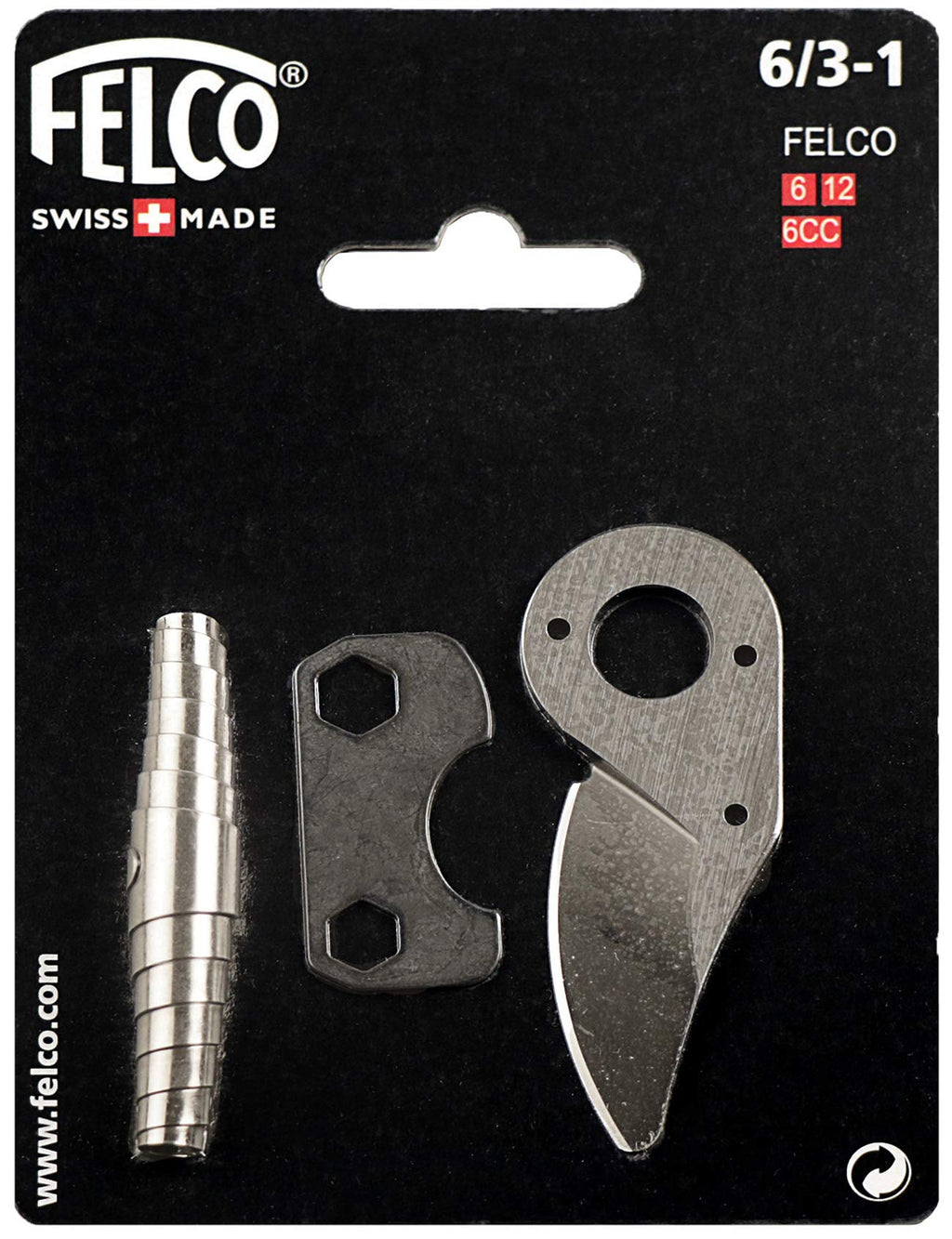 Felco Hand Pruner Replacement Kit (6/3-1) - Spare Blade, Spring, & Adjustment Key for Garden Shears & Clippers, Silver - NewNest Australia