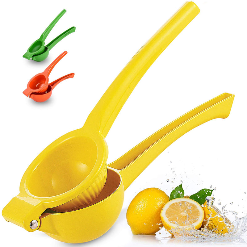NewNest Australia - Zulay Premium Quality Metal Lemon Squeezer, Citrus Juicer, Manual Press for Extracting the Most Juice Possible Lemon Yellow 