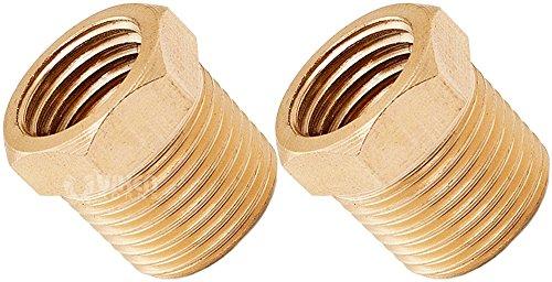 Vixen Horns 3/8" NPT Male to 1/4" NPT Female Brass Thread Reducer Fitting for Train/Air Horn Tanks - Bundle of Two Fittings VXA3814-2 - NewNest Australia