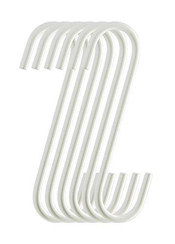 NewNest Australia - RuiLing 6-Pack 6Inch White Metal Hanging S Hooks - S Shaped Hook Heavy-Duty S Hooks, for Kitchenware, Pots, Utensils, Plants, Towels, Gardening Tools, Clothes 6inch/6pcs 