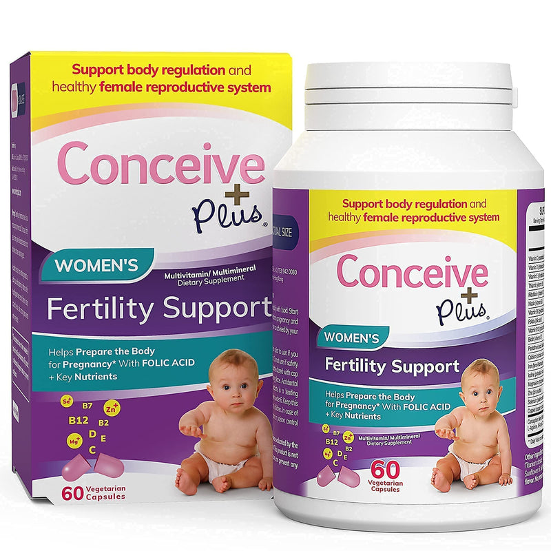 Conceive Plus Fertility Support Women - Prenatal Vitamins for Conception, Regulate Ovulation, Balance Hormones - Folate Folic Acid, Myo-Inositol Pills - 60 Vegetarian Capsules - NewNest Australia