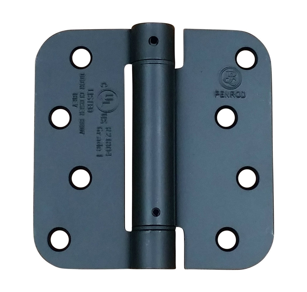 Spring Hinges, 4 Inch with 5/8 Inch Self Closing Adjustable, Flat Black, 2 Pack - NewNest Australia