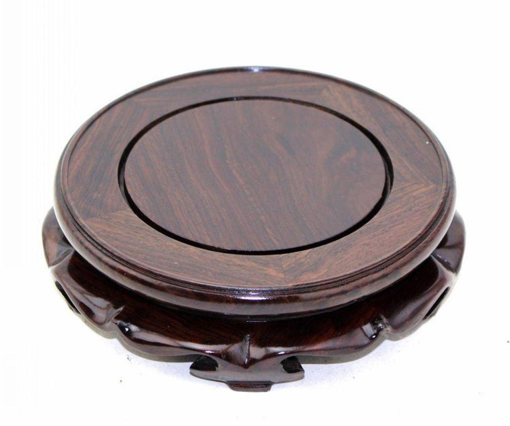 NewNest Australia - GOLDY&WENDY Rosewood Circular Pedestal Display Stand (5.4" Inside Diameter, 1 Pack) 5.4" Inside Diameter 5370 