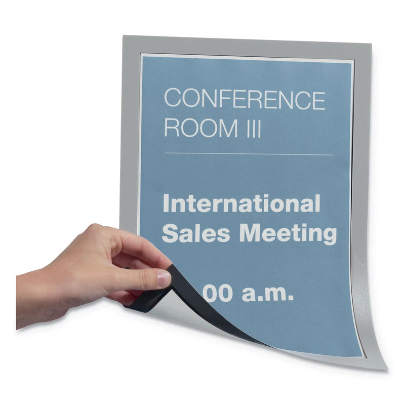 DURABLE Magnetic DURAFRAME Document Sign Holder, Letter-Size 8-1/2" x 11", Silver, 2 Pack (477123) Letter, 8-1/2" x 11" - NewNest Australia