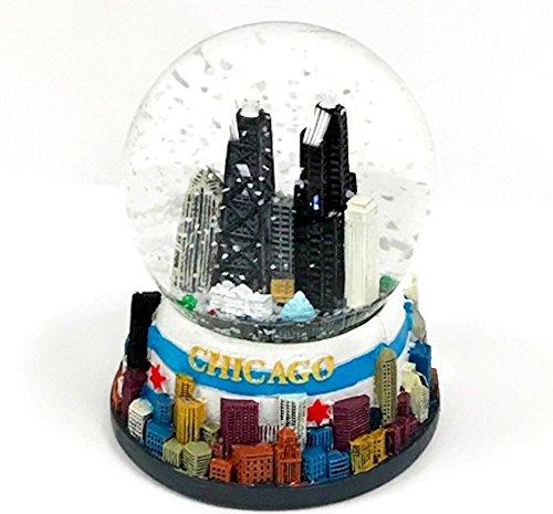 NewNest Australia - Chicago Flag and Skyline Snow Globe - 3 1/2 in. 