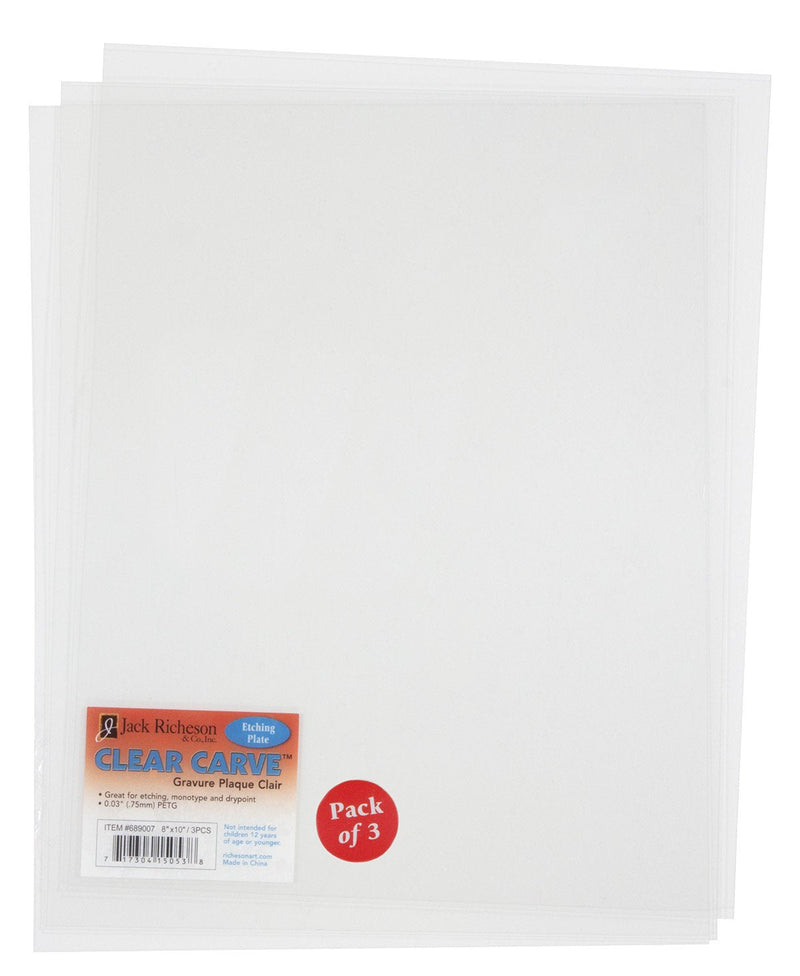 Jack Richeson Clear Carve 3 Pack Etching Plate 8" x 10" - NewNest Australia