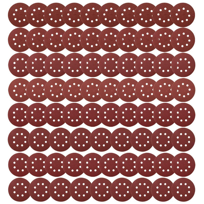 Coceca 80pcs Orbit Sander Sandpaper 5 inches Orbital Sanding Discs Assorted 40 60 80 100 150 180 240 320 Grits for Power Random Orbit Sanders - NewNest Australia