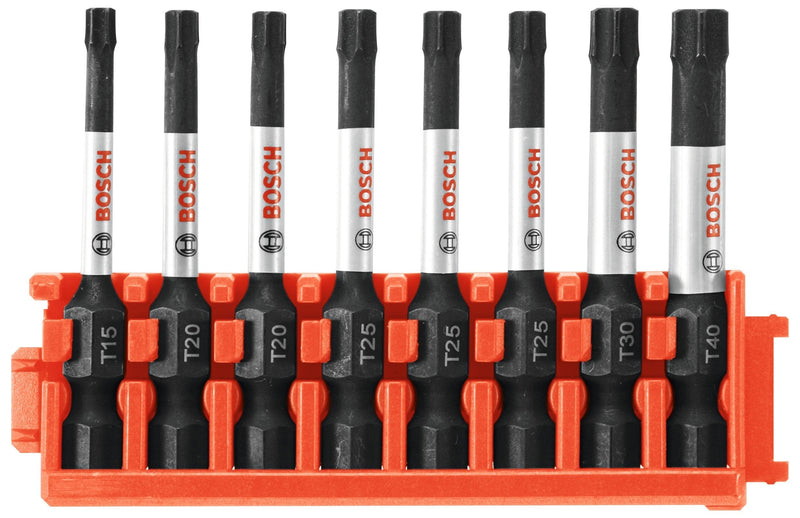 Bosch CCSTV208 8Piece Impact Tough Torx 2 Inch Power Bits with Clip for Custom Case System 2 In. - NewNest Australia