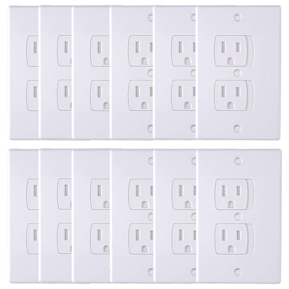 AUSTOR 12 Pack Baby Safety Wall Socket Plugs Electric Outlet Covers Baby Safety Self Closing Wall Socket Plugs Plate Alternate for Child Proofing - NewNest Australia