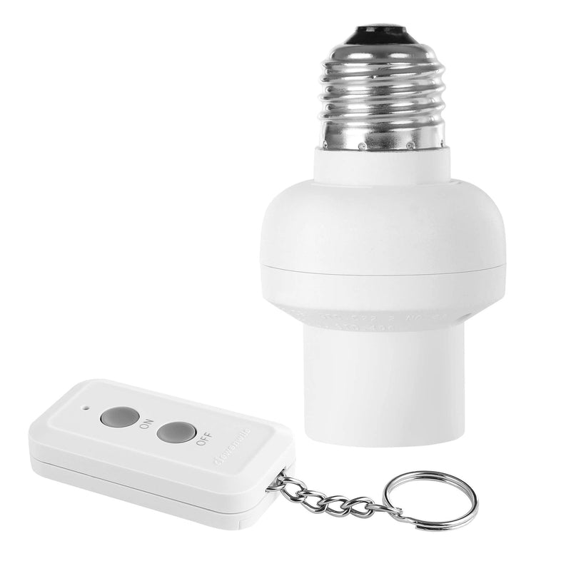 DEWENWILS Remote Control Light Socket E26/E27 Bulb Base, Wireless Light Switch Kit, White (Expandable, HRLSXXA Series) - NewNest Australia