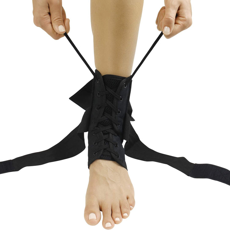 Vive Lace Up Ankle Brace - Men, Women Foot Support Stabilizer Compression Sleeve - Sprained Adjustable Leg Splint - Sprain Rolled Immobilizer Wrap Guard for Running, Volleyball, Basketball, Soccer (S) Small (Pack of 1) - NewNest Australia
