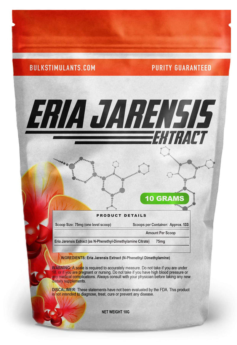 ERIA JARENSIS Extract - Bulk Powder 10 Grams 133 Servings - New Pea Supplement ✮ New Stimulant and NOOTROPIC ✮ Increase Focus Energy Cognitive Performance - Scoop Included - NewNest Australia