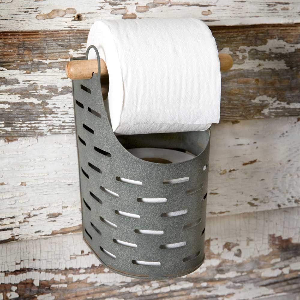 Colonial Tin Works Metal Toilet Paper Holder,grey - NewNest Australia