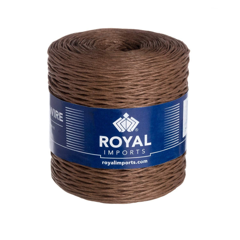 Royal Imports Bind Wire Twine, Paper Wire for Bouquets, Garland Vine, Wreath Making, Jewelry Beading Supplies, Floral Wrapping, Twist Tie String, Art Craft Projects - 26 Gauge (673 Ft) - Brown - NewNest Australia