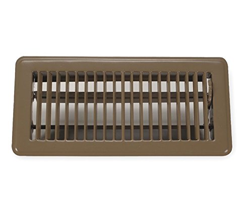 Rocky Mountain Goods Floor Register 4X12 (Duct Opening Measurements) - Heavy Duty Walkable Register - Premium Finish - Easy Adjust air Supply Lever - 4 inch by 12 Inch Floor Vent (Brown) Brown - NewNest Australia