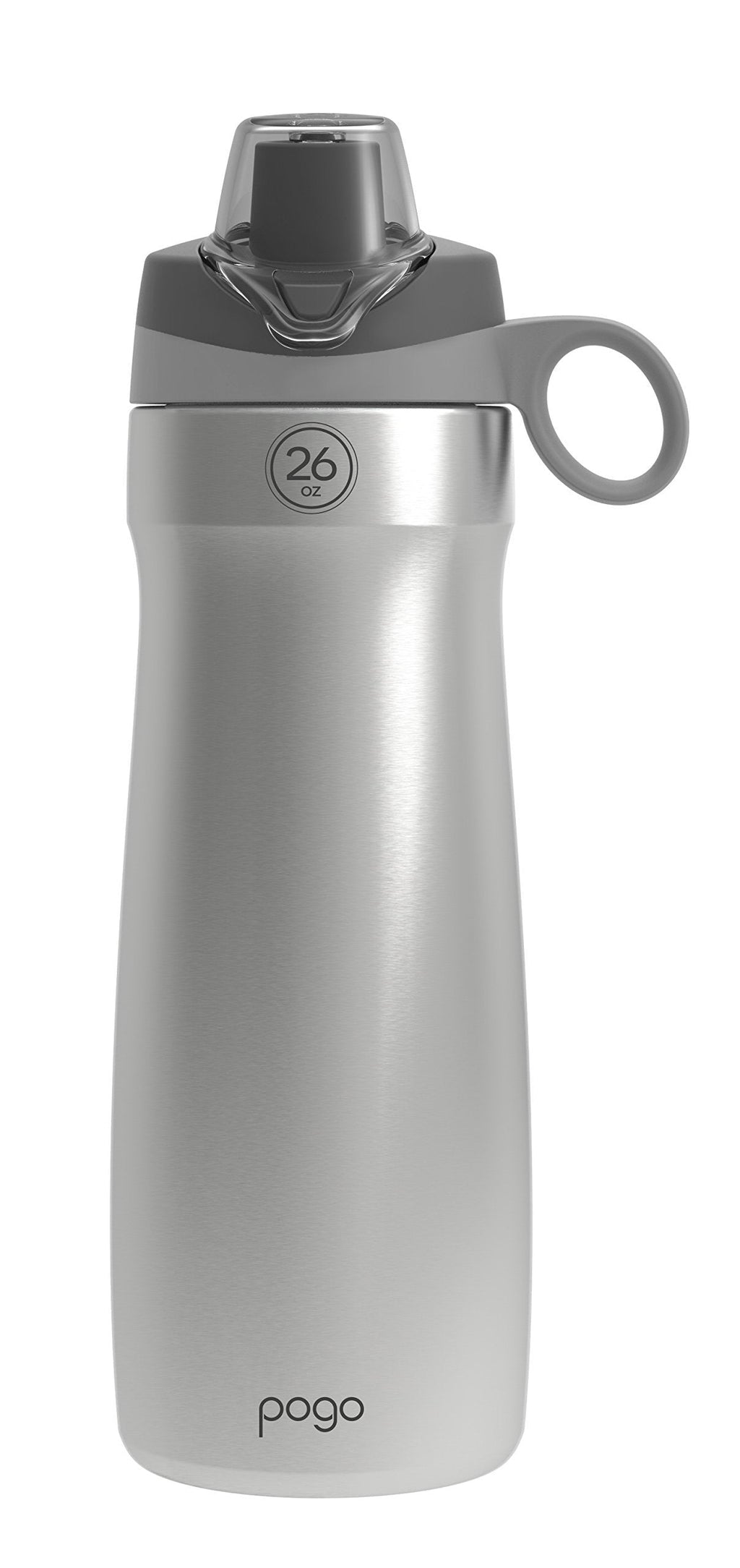 NewNest Australia - Pogo Vacuum Stainless Steel Water Bottle with Chug Lid Grey 