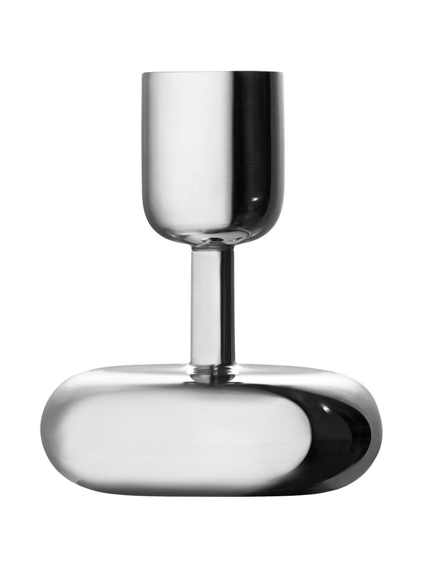 NewNest Australia - IIttala Nappula Candleholder 107 mm, Stainless Steel by Matti Klenell 