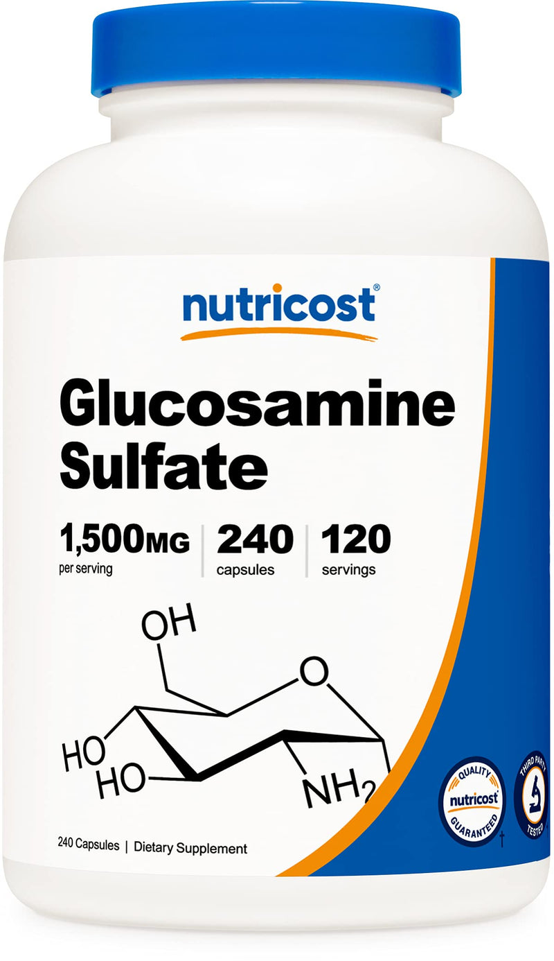 Nutricost Glucosamine Sulfate 750mg, 240 Capsules (1500mg Per Serving) - NewNest Australia