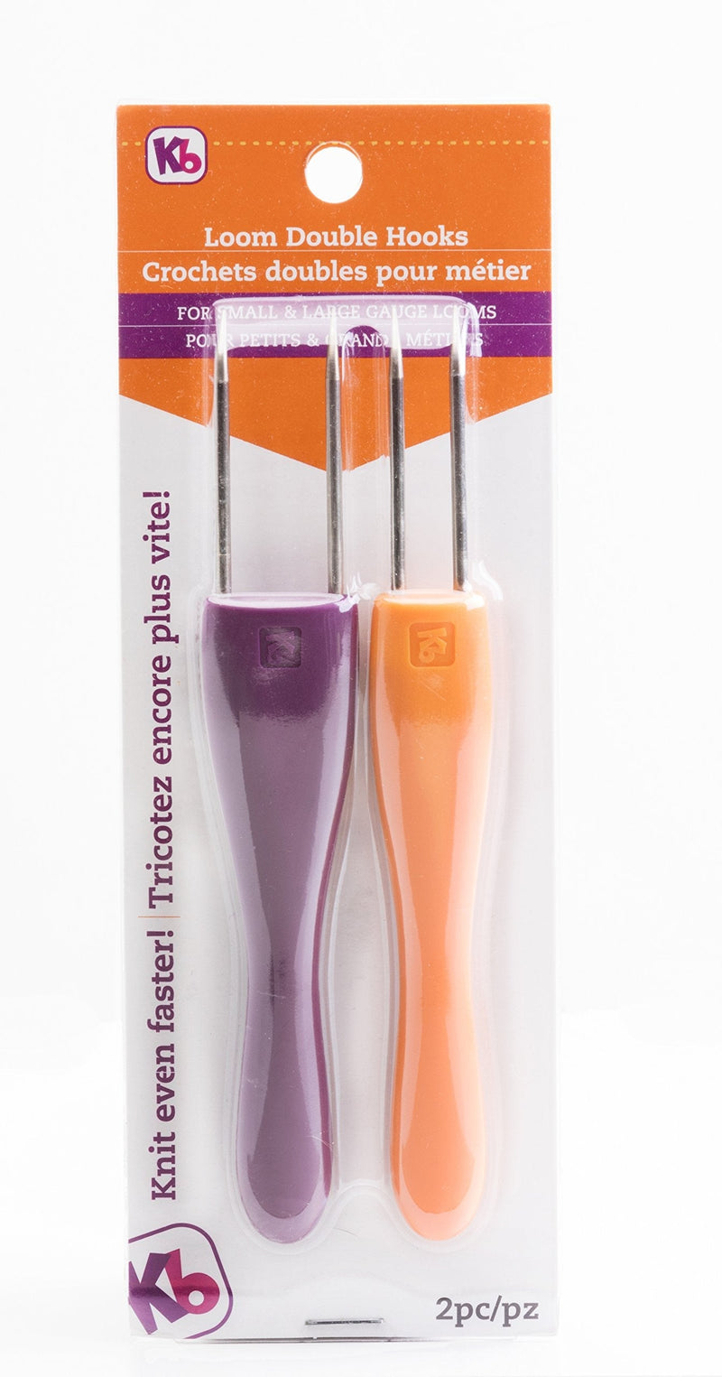 Authentic Knitting Board Loom Double Hooks, Purple/Orange - NewNest Australia
