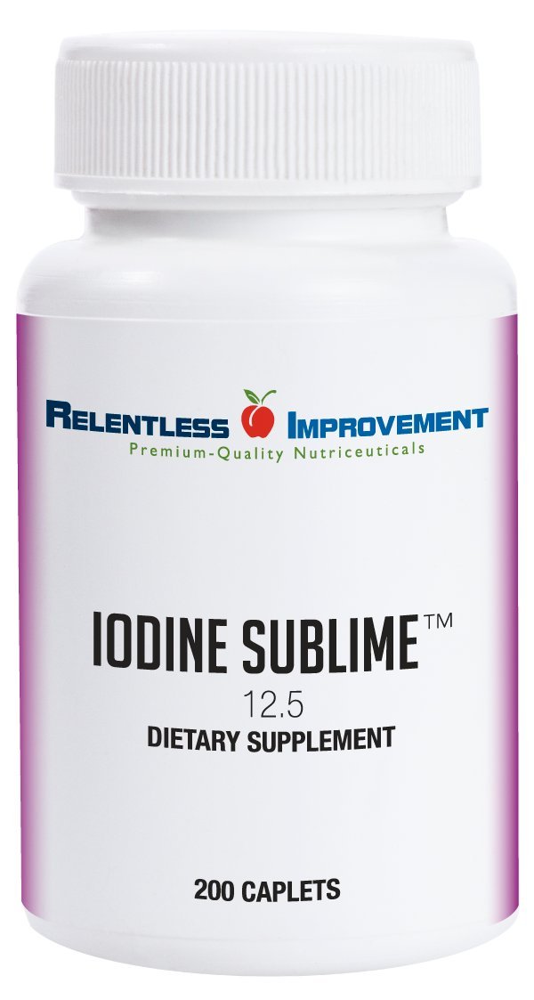 Relentless Improvement Iodine Sublime 12.5mg 200 Caplets with Potassium Iodide - NewNest Australia