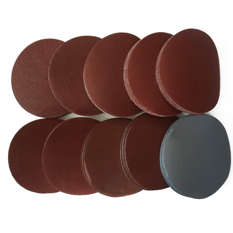 AchNau 4" Hook & Loop Sanding Discs Sanding Pads 80/100/180/240/600/800/1000/1200/2000/3000 Assorted Grits Pack of 100 - NewNest Australia