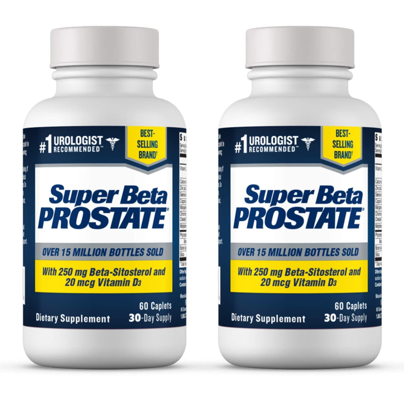 Super Beta Prostate Supplement for Men - Reduce Bathroom Trips Day & Night, Over 15 Million Bottles Sold - Promote Sleep, Better Bladder Emptying & Healthy Prostate, Beta Sitosterol (120ct, 2 Bottle) - NewNest Australia