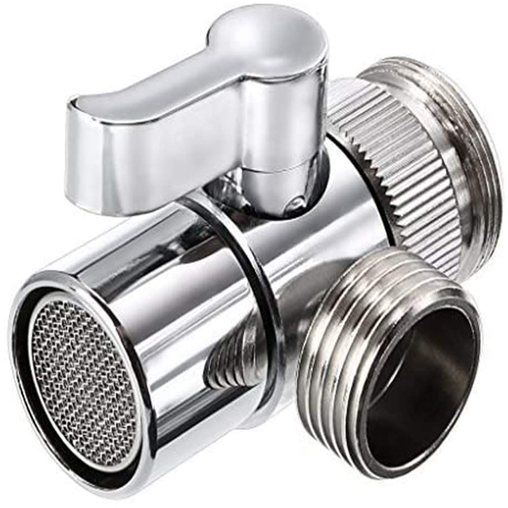 Polished Chrome Brass Sink Valve Diverter Faucet Splitter for Kitchen,Handheld Showerhead or Bathroom Sink Faucet Replacement Part Faucet to Hose Adapter Splitter Part M22 X M24 - NewNest Australia