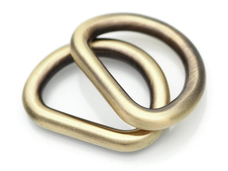 CRAFTMEMORE 6pcs D-Ring Findings Purse Belt Strap Loop Quality Finish Purse Making D Rings SCD1 15mm (5/8") Brushed Brass - NewNest Australia