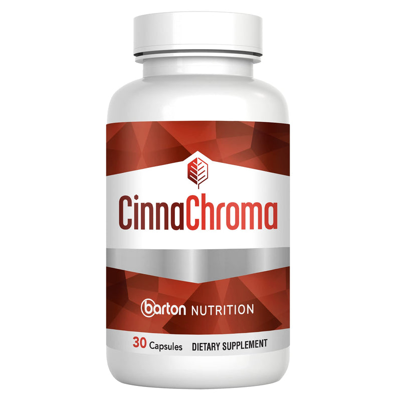 Barton Nutrition CinnaChroma Cinnamon Capsules - Cinnamon Extract Supplement with Chromium Picolinate and Vanadium - 30 Capsules - with VIT D3 and K2 to Support Metabolism and Cardiovascular Health - NewNest Australia