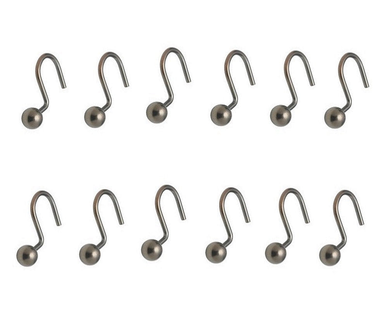 NewNest Australia - Daniel's Bath & Beyond Metal Ball Hooks, 2" x 1.5", Chrome Finish, 12 Piece 