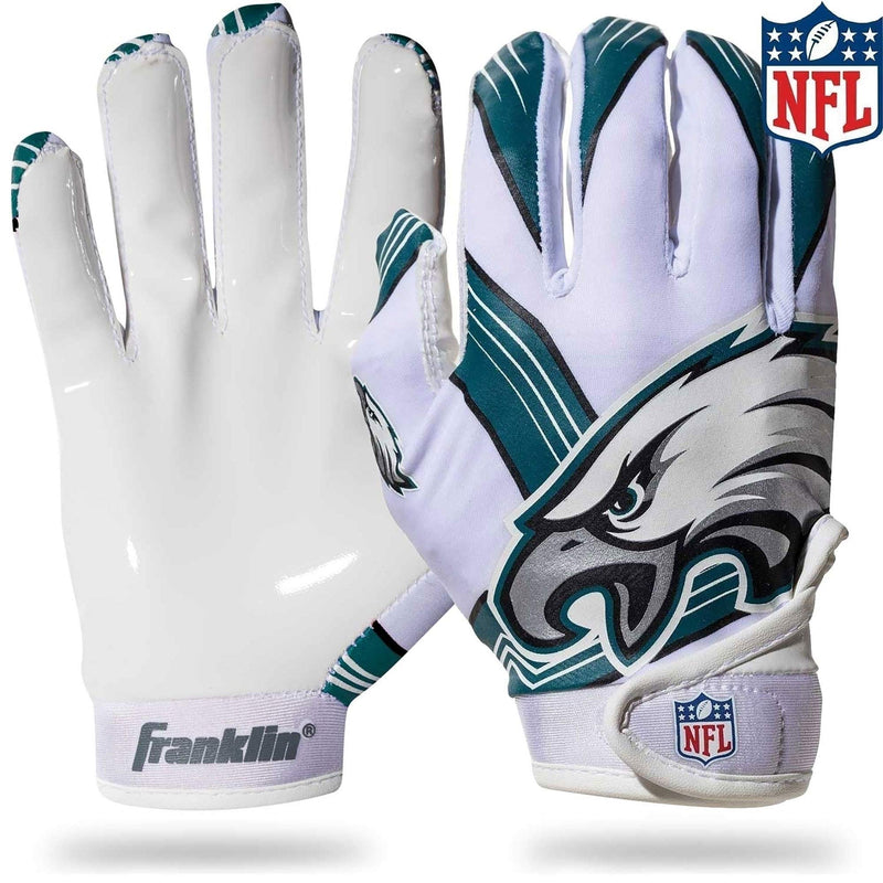Franklin Sports Youth NFL Football Receiver Gloves - Kids Football Gloves Pair - NFL Team Logos and Silicone Palm - All Youth Sizes - Great Game Gear + Football Costume Accessory Philadelphia Eagles Youth Medium/Large - NewNest Australia