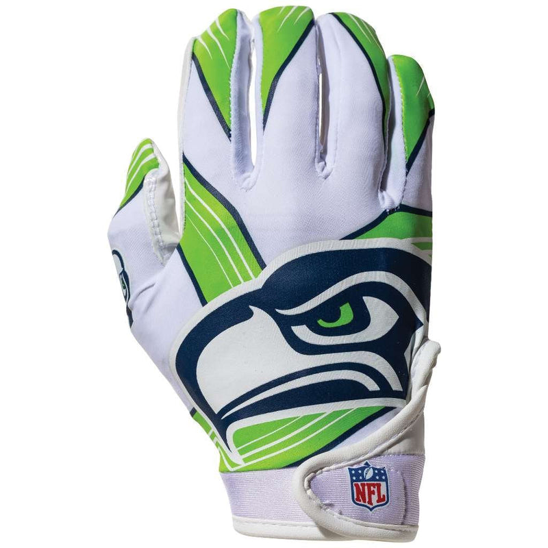 Franklin Sports Youth NFL Football Receiver Gloves - Kids Football Gloves Pair - NFL Team Logos and Silicone Palm - All Youth Sizes - Great Game Gear + Football Costume Accessory Seattle Seahawks Youth Medium/Large - NewNest Australia