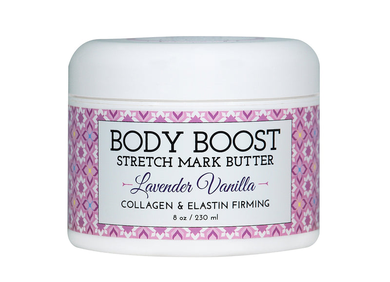 Body Boost Lavender Vanilla Stretch Mark Butter 8 oz.- Treat Stretch Marks and Scars- Pregnancy and Nursing Safe- with Shea Butter - NewNest Australia
