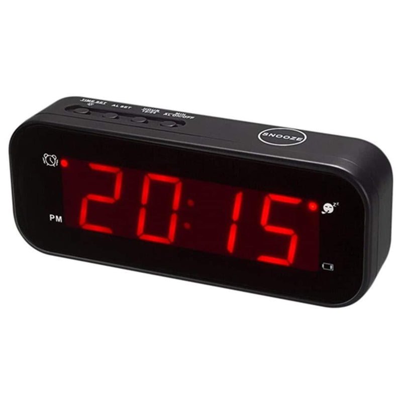 NewNest Australia - Kwanwa Small Digital Alarm Clock for Travel with LED Temperature or Time Display Stays On,Battery Powered Only 0.9 in LED Display 