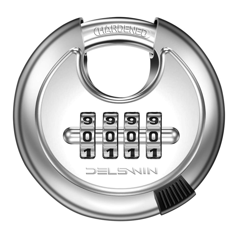 4 Digit Combination Lock with Hardened Steel Shackle Combo Padlock for Sheds, Locker,Storage Unit, Gym and Fence (1 Pcs) 1 Pack - NewNest Australia