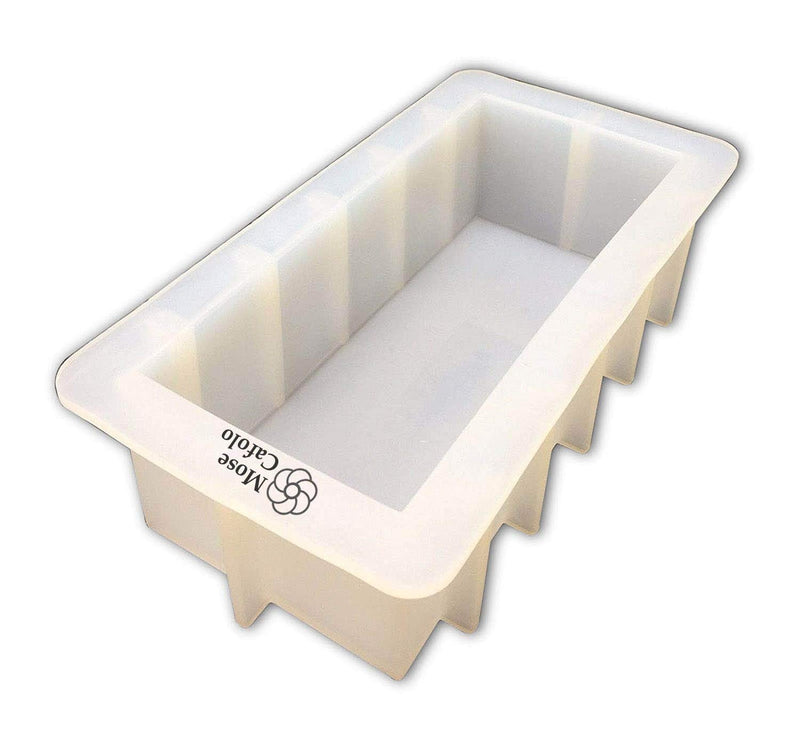 MOSE CAFOLO Loaf Soap Mold 8" Thick Lip Silicon Rectangular Mould 40oz DIY Handmade Swirl Making Tools 8" White mold - NewNest Australia