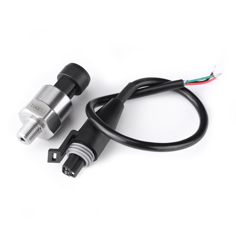 Pressure Transducer Sender Sensor for Oil Fuel Air Water, 1/8"NPT Thread Stainless Steel (100PSI) - NewNest Australia