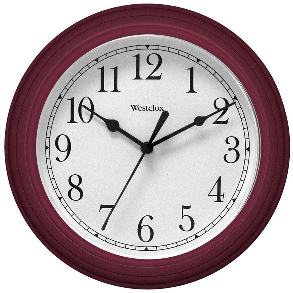 NewNest Australia - Westclox 9.5" Red Decorative Wall Clock 