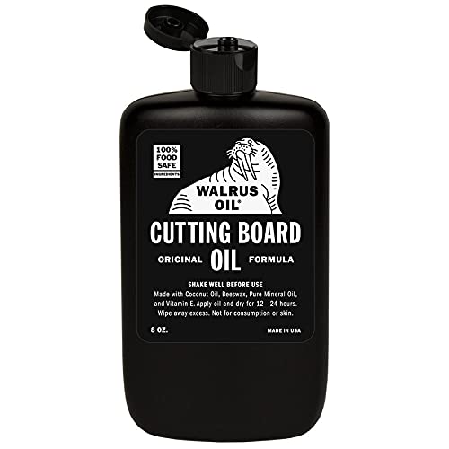 WALRUS OIL - Cutting Board Oil and Wood Butcher Block Oil, 8 oz Bottle, FDA Food-Safe 8 oz (1/2 pint) - NewNest Australia